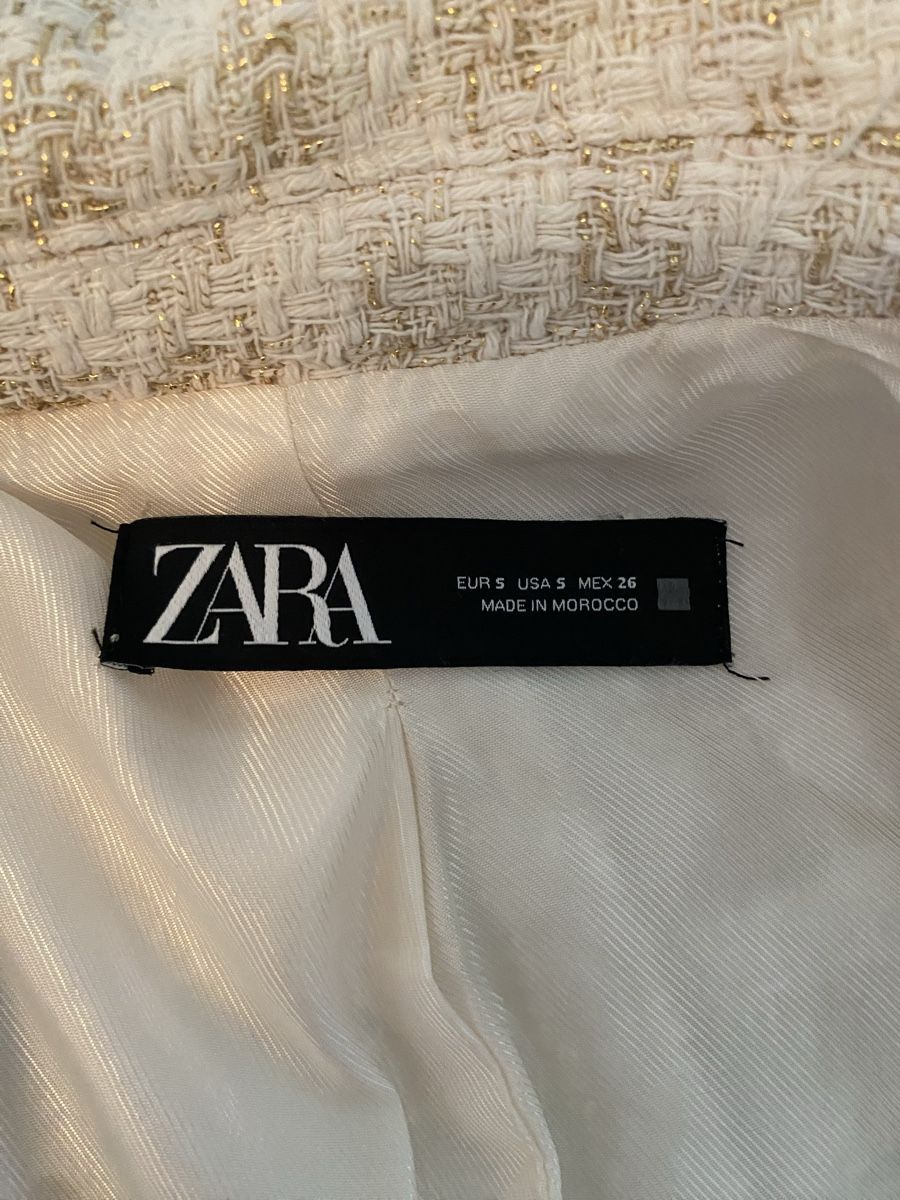 Zara Giacche: Zara elegante Übergangsjacke beige kariert – Usato da St. Gallen venduto da delideja01 4