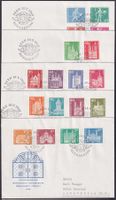 1960, Serie auf FDC's, Baudenkmäler Nr. 355+372, illustriert