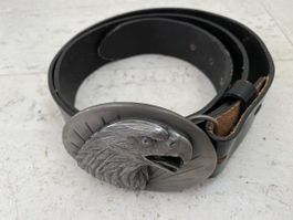 Harley Davidson Ledergürtel mit Adler Schnalle Gr. 35