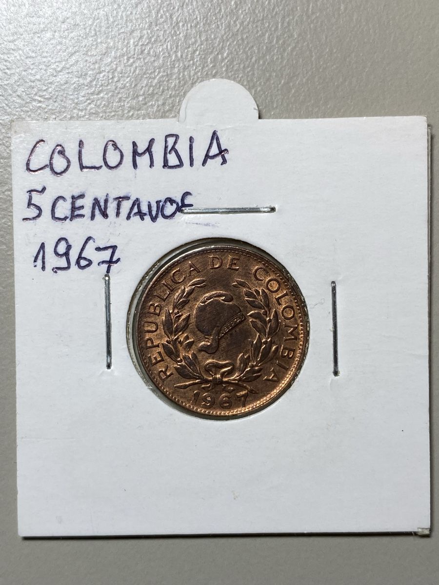Tutti le monete: Colombie - 5 centimes - 1967 – Usato da Payerne venduto da Mike1682
