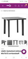 Gartentisch Anthrazit, 80x75x72cm, tabke pvc, tabel outdoor