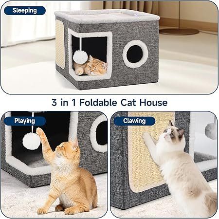 Cucce & Letti: Faltbares Katzenhaus Indoor große Katzen – Nuovo e nell'imballaggio originale da Oberentfelden venduto da abz_l7vm 5