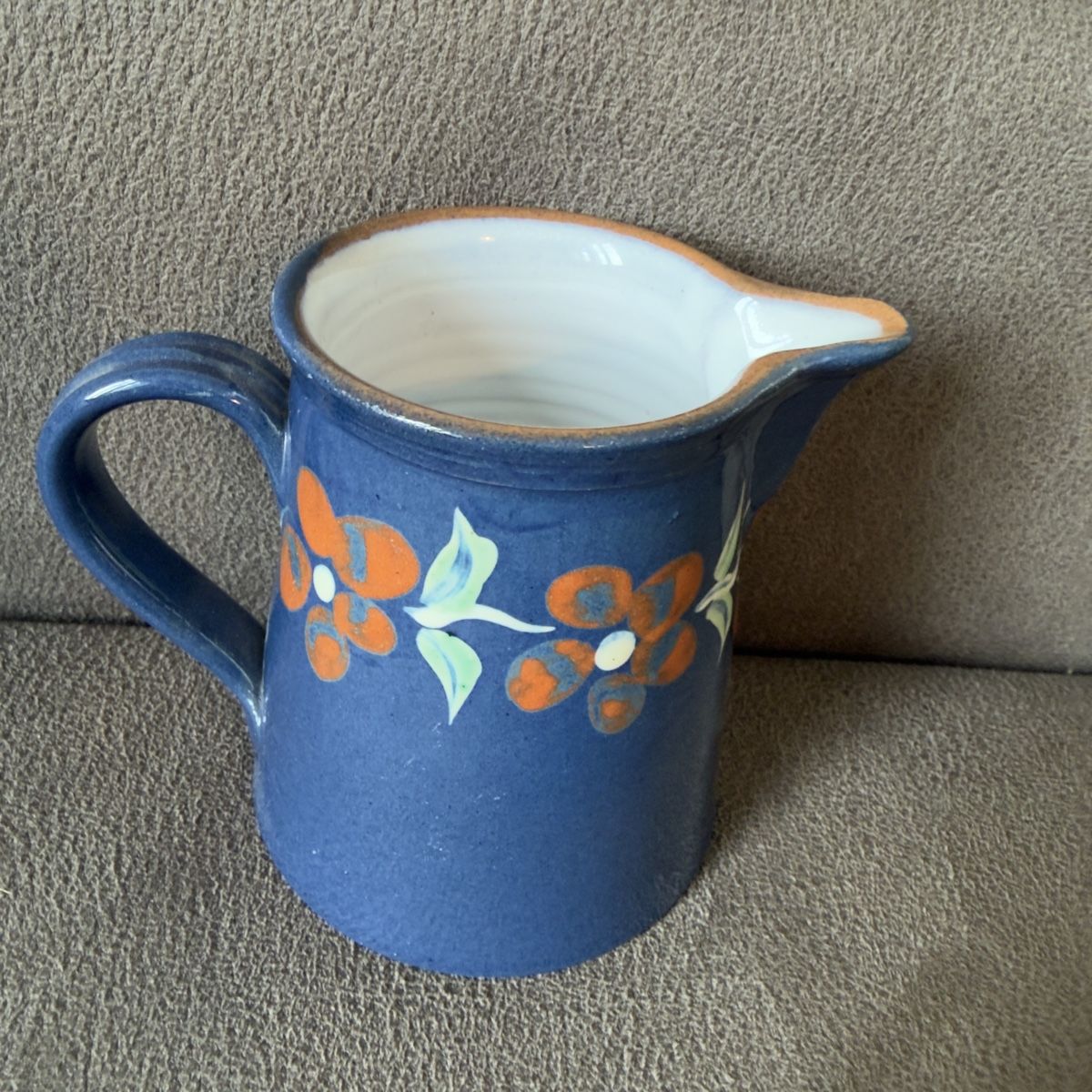 Carafes: Wunderschöne blaue Keramikkaraffe mit Blumenmuster – D'occasion à Widnau par kustercarmen 6
