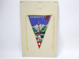 Vintage Wimpel Kandersteg bestickt Swiss Made