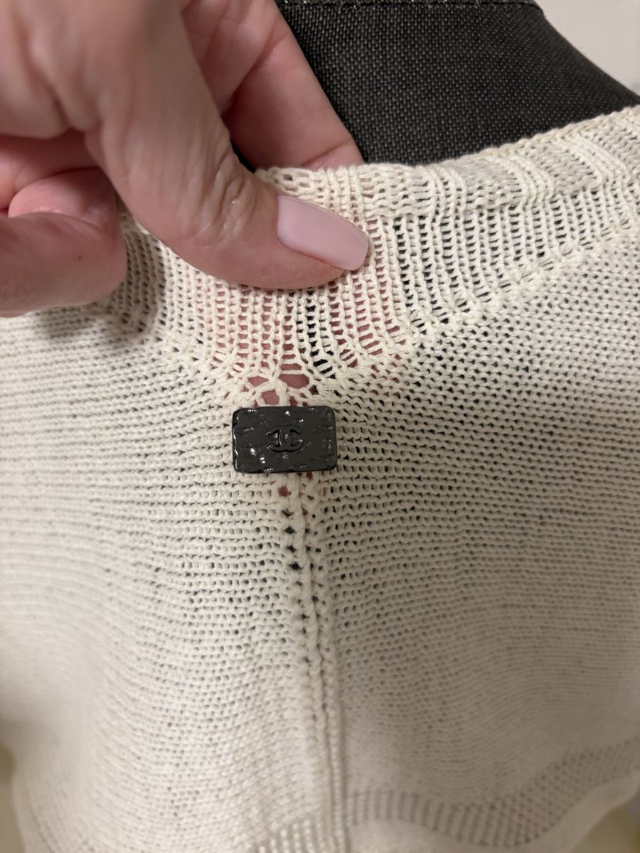Chanel Pullover & Sweatshirts: Chanel Pullover off-white structured knit size 34 – Neu (gemäss Beschreibung) aus Sarnen von vik_jw5z 5