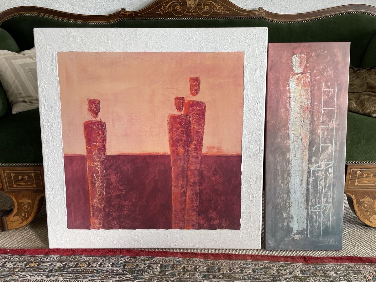 Gemälde: Abstract print from Ines Kollar on wooden frame – Gebraucht aus Küsnacht ZH von Zubli 7