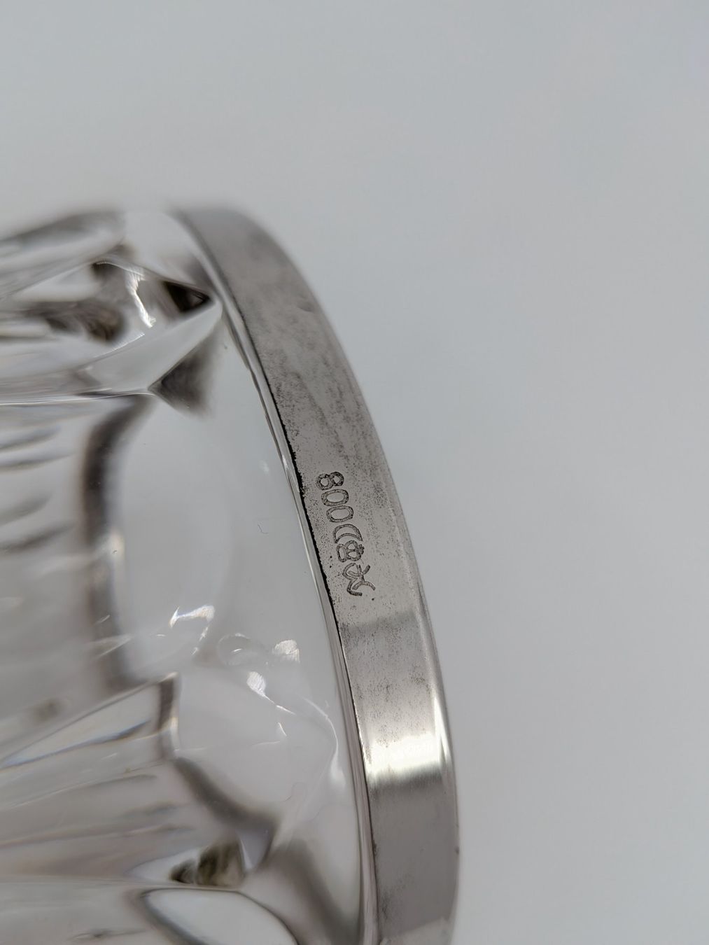 Vasi & Recipienti: Kristallglas Vase mit Silberrand, Silber 800 – Usato da Emmen venduto da magelan 3