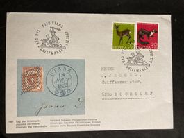 Schweiz 1967 Brief Tag der Briefmarke Stans Pro Juventute