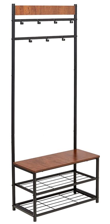 Truevaste Garderobenständer Mit Schuhablage - 3-in-1 Kleiderständer 190cm Für Kleine Räume