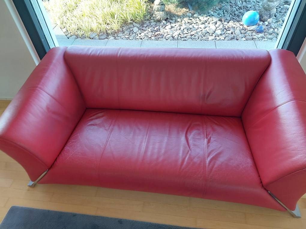 Divani: Sofa Rolf Benz (Leder rot) – Usato da Oftringen venduto da hippo4665 2