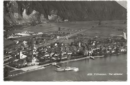 Villeneuve  District Aigle (VD) Bateau  Flugaufnahme um 1940