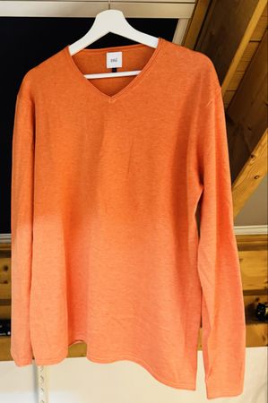 Maglione nuovo Paul Kehl arancione XL cotone biologico.