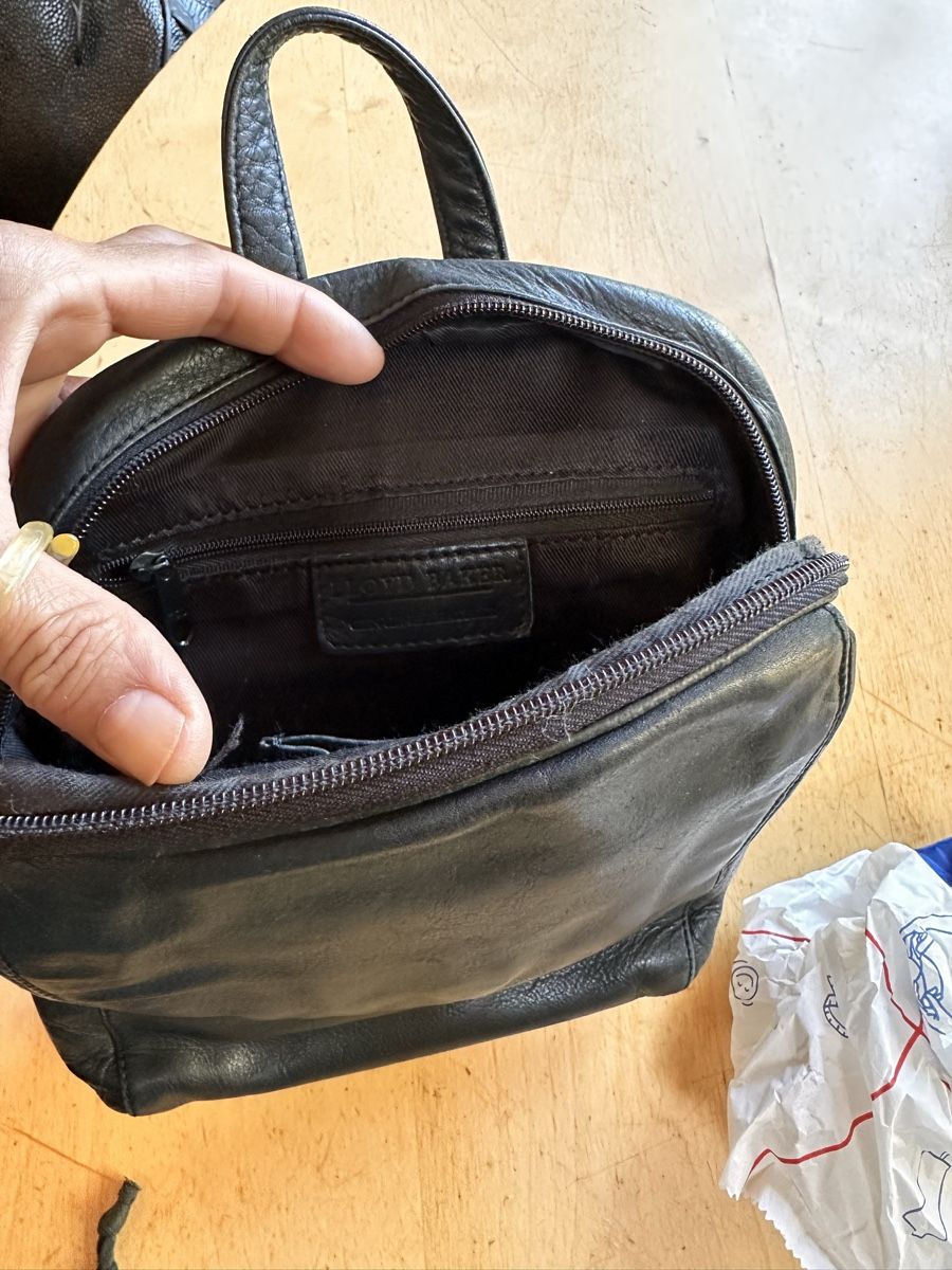 Zaini: Leder rucksack, schwarz. – Usato da Hinterkappelen venduto da una066 2