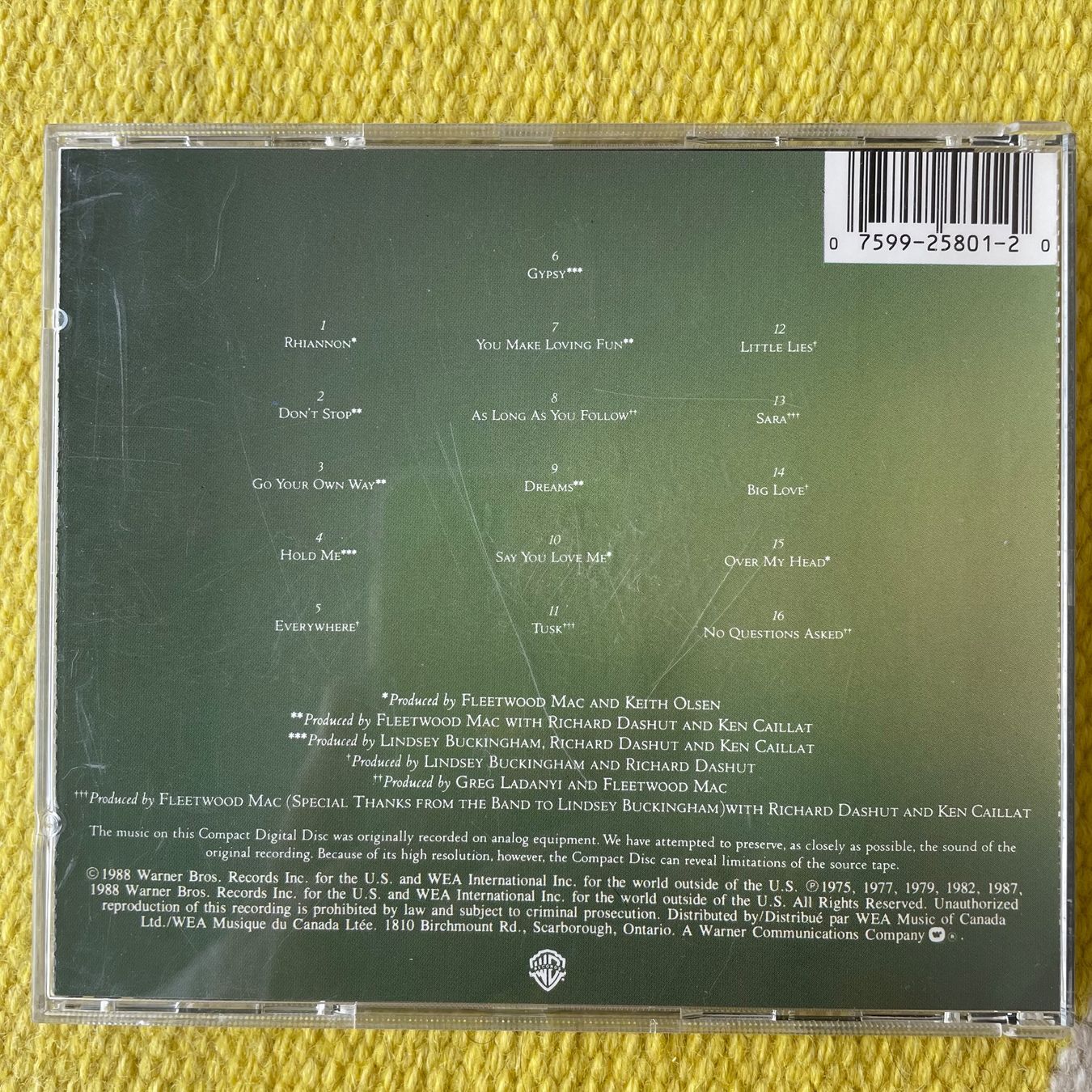 CDs: FLEETWOOD MAC-GREATEST HITS – Gebraucht aus Rorschacherberg von CD-Roli 1