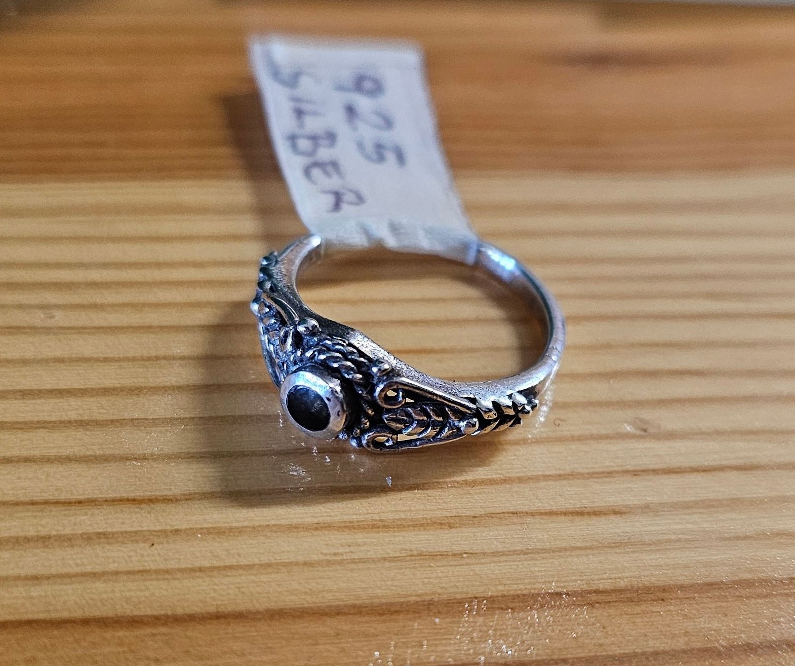 Anelli: 925 Silber Ring mit Onyx Stein – Usato da Ostermundigen venduto da Secundo_Hand