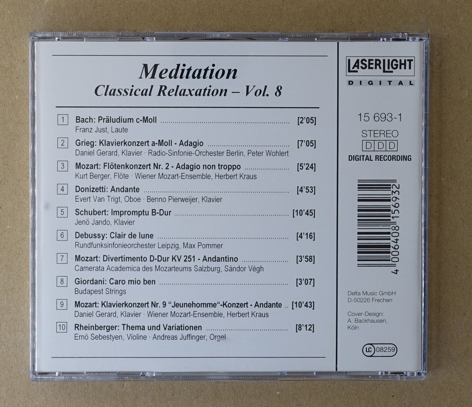 CD: Meditation - Classical Relaxation Vol. 8 - F24 – Usato da Sessa venduto da fraenklishop 1