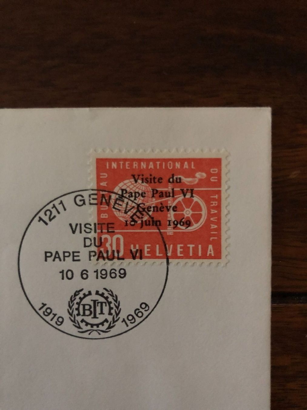 Alle Briefmarken: 10.6.1969 VISITE DU PAPE PAUL VI GE – Neu (gemäss Beschreibung) aus Landquart von interesse63 1