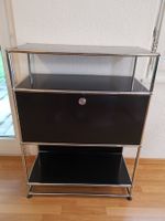 Original USM Haller Regal graphitschwarz mit Klappe 104X37