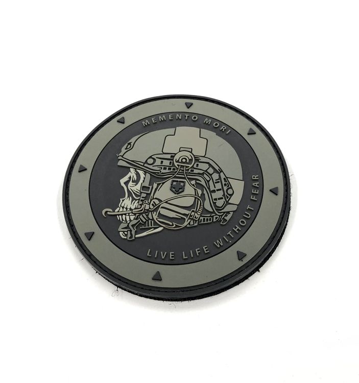 Klett Patch Memento Mori Aufnäher - Militär PU-Druck Patches Für Rucksack & Jacke