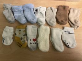 Baby Söckli-Mix, Grösse 15-18, 13 Paar - Wintersocken