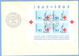 1963  FDC  Jub. - Block    ROTES KREUZ