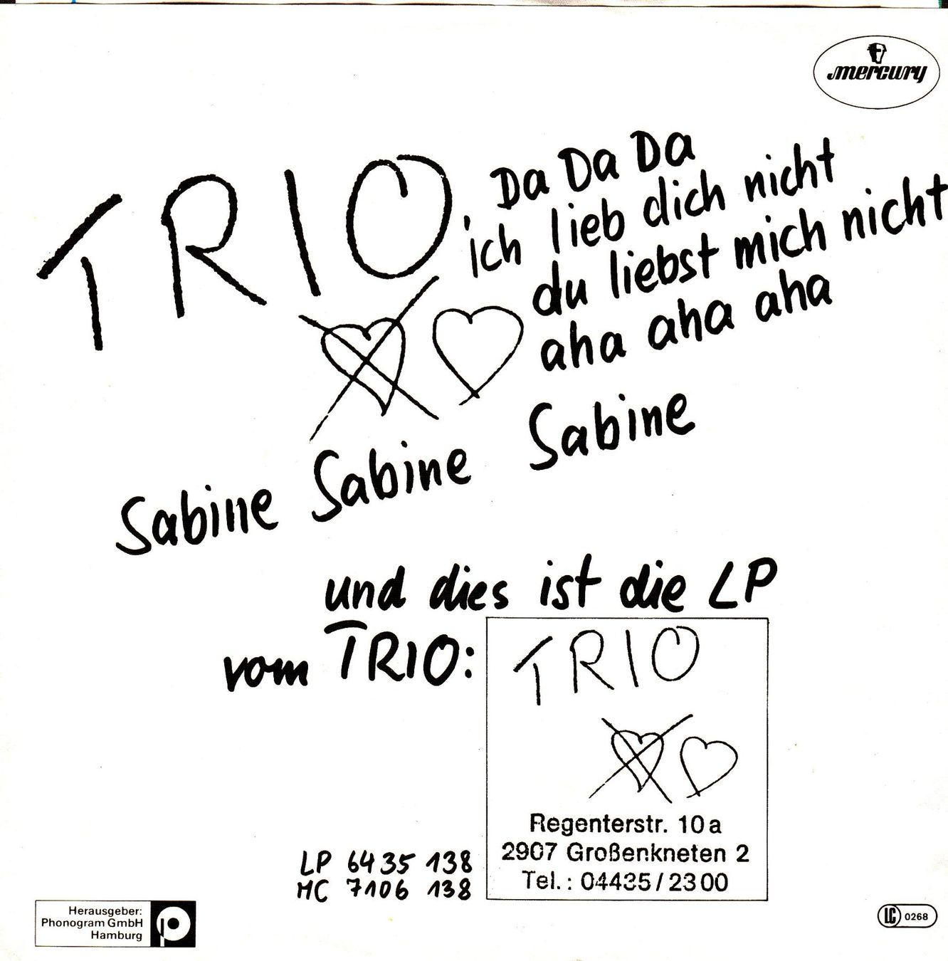 Schallplatten: Trio Vinyl Single von 1982 – Gebraucht aus Volketswil von Abcrecords 1