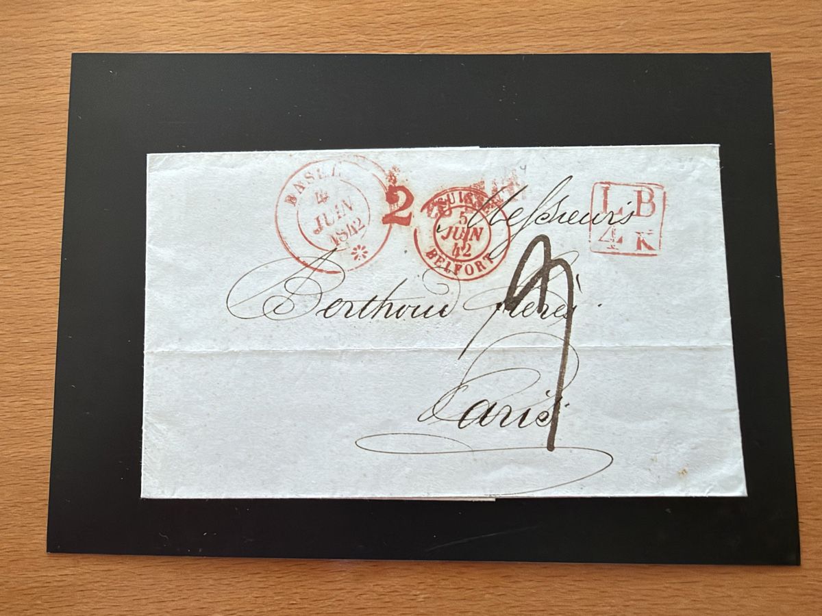 Tutti i francobolli: Vorphilatelie Beleg Basel 4.Juni 1842 – Usato da Murgenthal venduto da Tina_4055