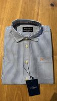 Neues Jungenhemd von Hackett London, 7-8Jahre, blau/weiss