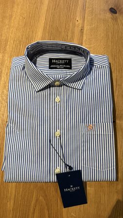 Neues Jungenhemd von Hackett London, 7-8Jahre, blau/weiss