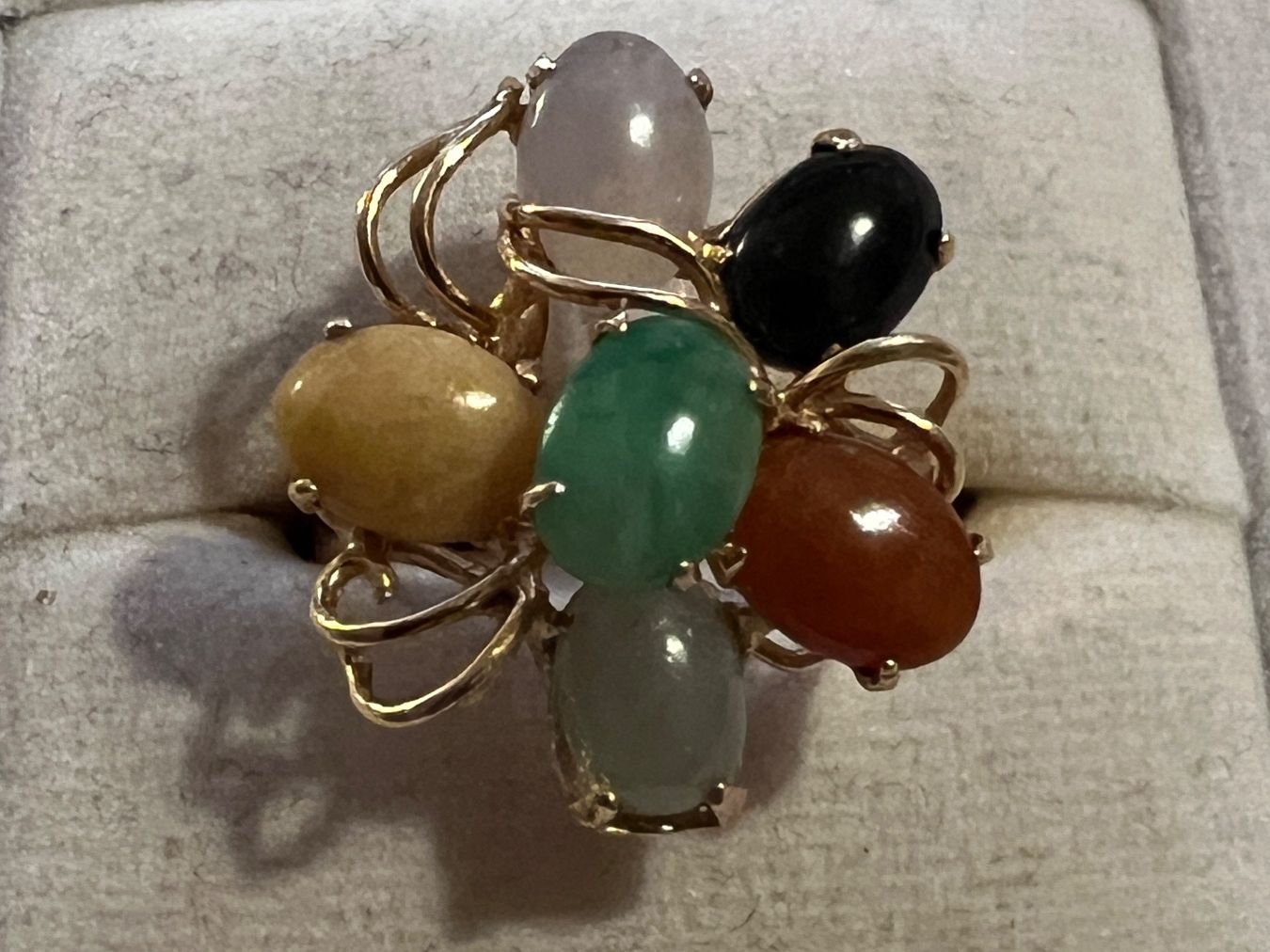 Anelli: Gold-Ring 14K mit Farbsteinen – Usato da Chur venduto da Penting1935 1