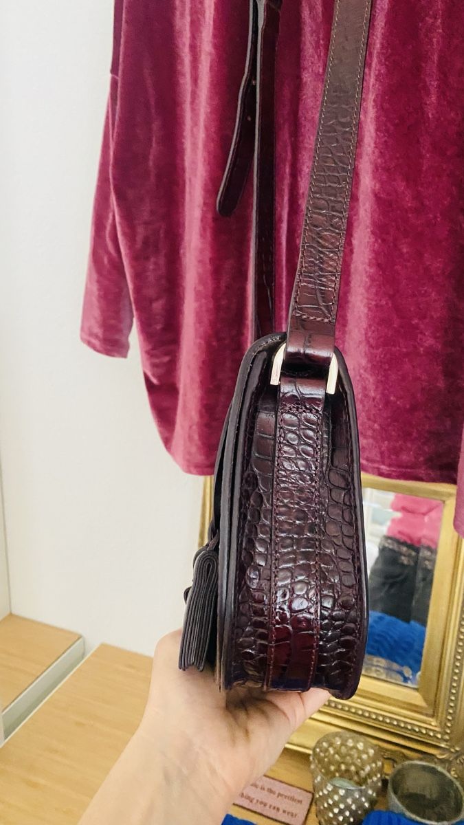 Massimo Dutti Borse da donna: Massimo Dutti Leder tasche Burgunder – Usato da Rorschacherberg venduto da LUXUS24 3