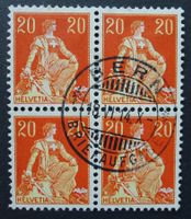 Nr. 108 Viererblock mit Zentrumstempel BERN, Kat: 300.-