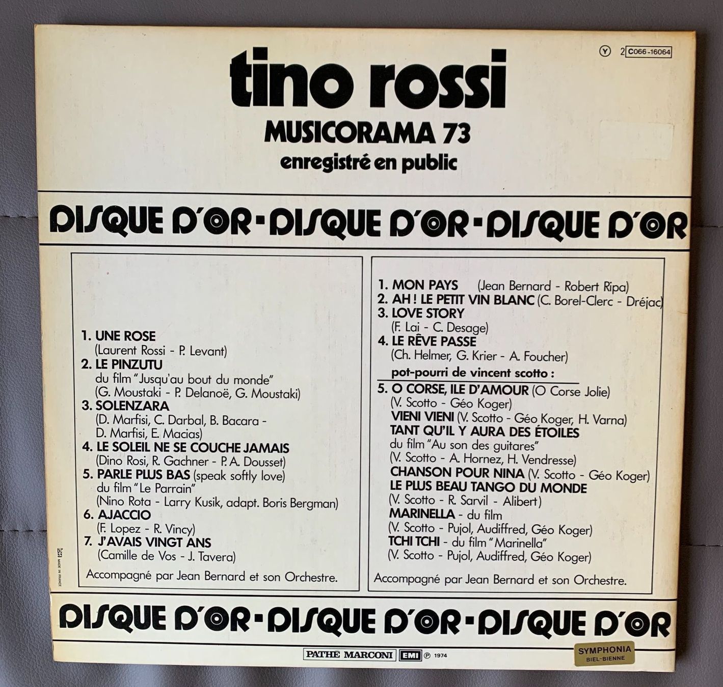 Dischi in vinile: TINO ROSSI / DISQUE D'OR – Usato da Sarnen venduto da m-basic 1