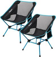 2x Campingstuhl Tragbar Leicht Faltbar Camping Stuhl blau