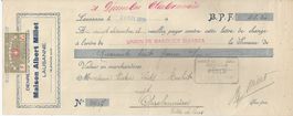 Wechsel Fiskalmarke Maison Albert Millet Lausanne 1918