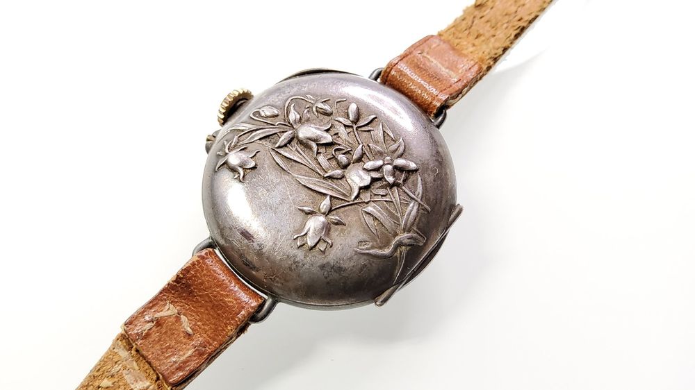 Montre Bracelet Vintage Mardor - Mécanique à Remontage Manuel, Boîtier Doré, Bracelet Cuir, Occasion