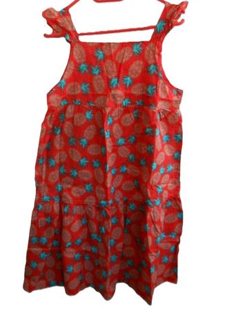 DU PAREIL AU MEME ca. Gr. 146 Sommerkleid rot mit Ananas