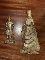 Messing Figuren Paar, Wanddeko, Top!