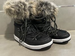 Moon Boot Gr.37 Winterstiefel mit Fellrand Schwarz