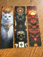 3x Lesezeichen-Buchzeichen-Katze-Mystisch-Fabelwesen-Spirit