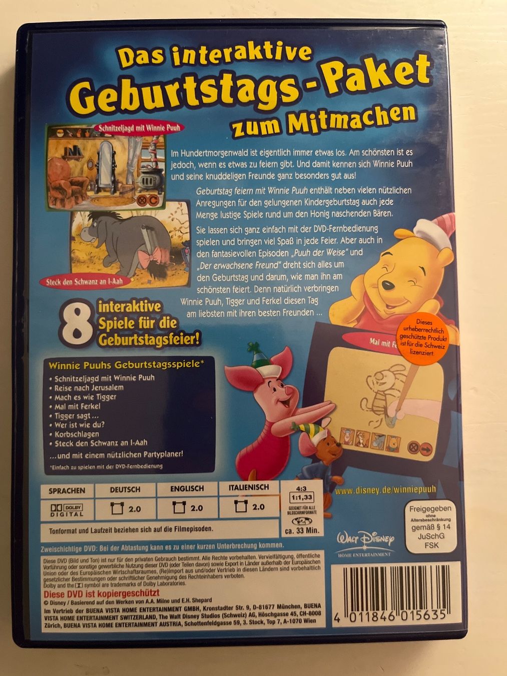 Tutti i DVDs: Disney DVD : Geburtstag feiern mit Winnie Puuh – Nuovo (secondo la descrizione) da Sierre venduto da black.box 1
