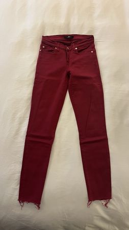 7 For All Mankind The Skinny Jeans Red / Burgundy Size 26