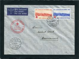 1939 Flugb. Sonderpostflug Zürich-Genf