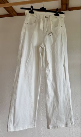 White cargo jeans 