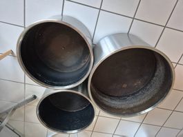 Blumentöpfe für Innen mit Chromstahlumhüllung