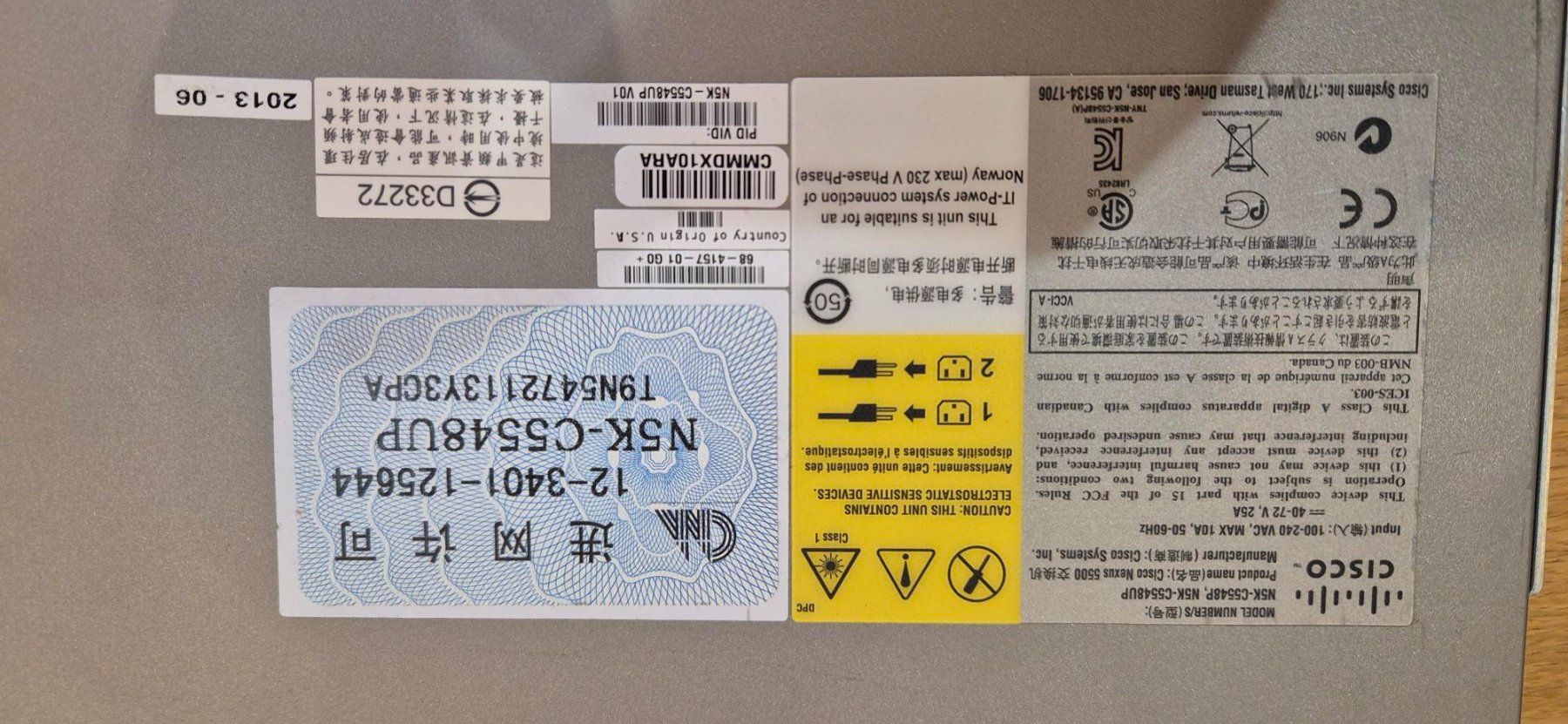 Cisco Alimentazione elettrica: CISCO Network Switch N5K-C5548UP – Usato da Linden venduto da SydalG_ 1