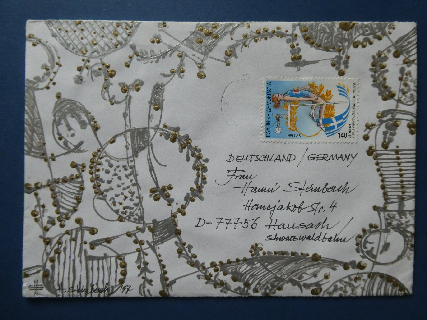 Tutti i francobolli: Original Helmut Steinbach Kunstkuvert, wertvoll – Usato da Lausen venduto da Herbamare01
