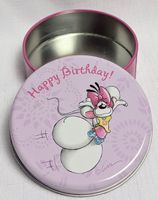 Vintage Diddl Blech Dose - Diddlina -  Happy Birthday