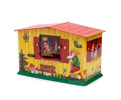 Mech. Sparkasse Märchenhaus, Blech, 13,0 x 7,0 x 8,5cm, neu