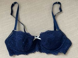 EMPORIO ARMANI wattierter Bügel-BH Blau, NEU, Gr. 70/75A